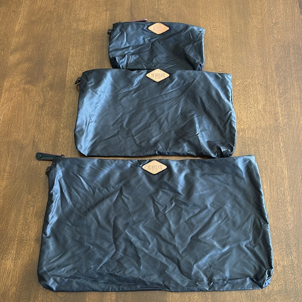 MZ Wallace Set of  3 pouches black